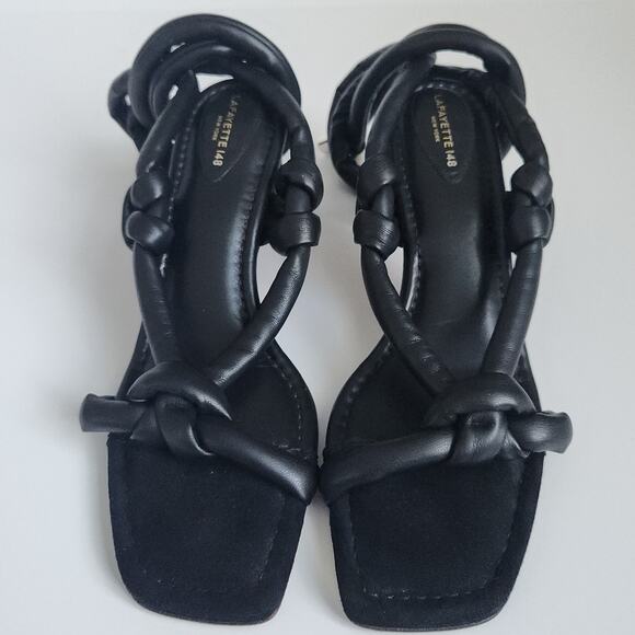 Lafayette 148 New York Delphine Leather Sandals - Picture 9 of 10